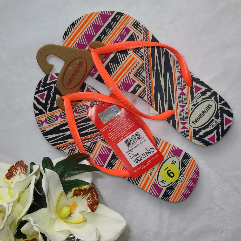 *NWT*   Havaianas Aztec Flip Flop Size US 9/10